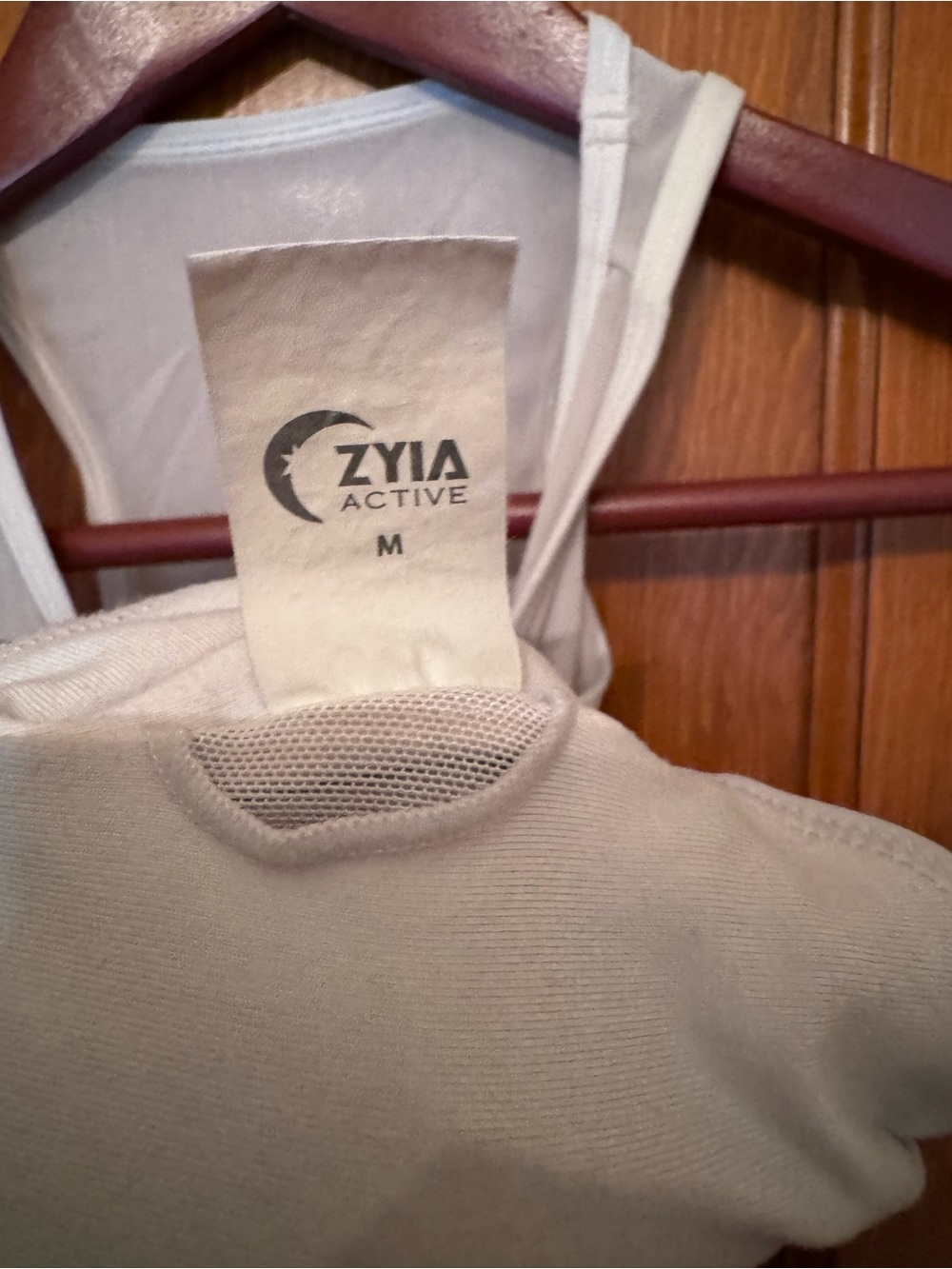 ZYIA White Mesh-Panel Sports Bralette - Picture 2 of 4